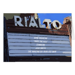 Cartão Oitavo sinal de aniversário do "Over Hill"