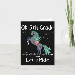 Cartão Ok, 5º 5, Vamos Andar De Cavalo De Volta À Escola