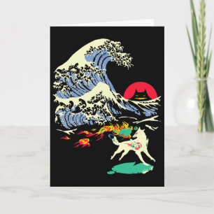 Cartão Okami Amaterasu Sun Deus Wolf O Vídeo Da Onda Do E