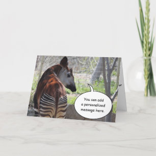 Cartão Okapi Butt Greeting Card