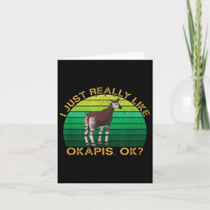 Cartão Okapi Funny Animal Cotação Com Design De Forma Vin