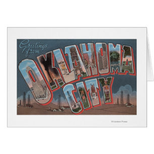 Cartão Oklahoma City, Oklahoma (campos petrolíferos)
