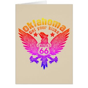 Cartão Oklahoma Get Your Kicks Route 66 com filtro Ipanem