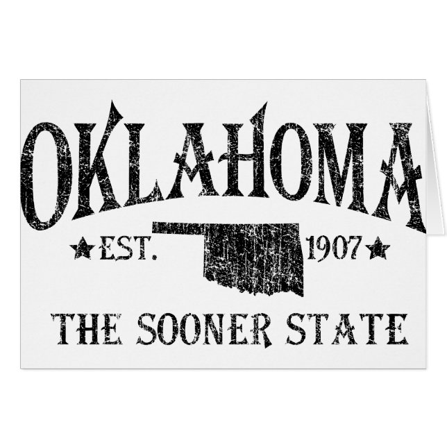 Cartão Oklahoma - O Estado Mais Cedo (Frente Horizontal)
