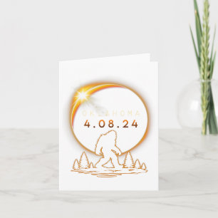 Cartão Oklahoma Total Solar Eclipse 2024 Bigfoot Solar Ec