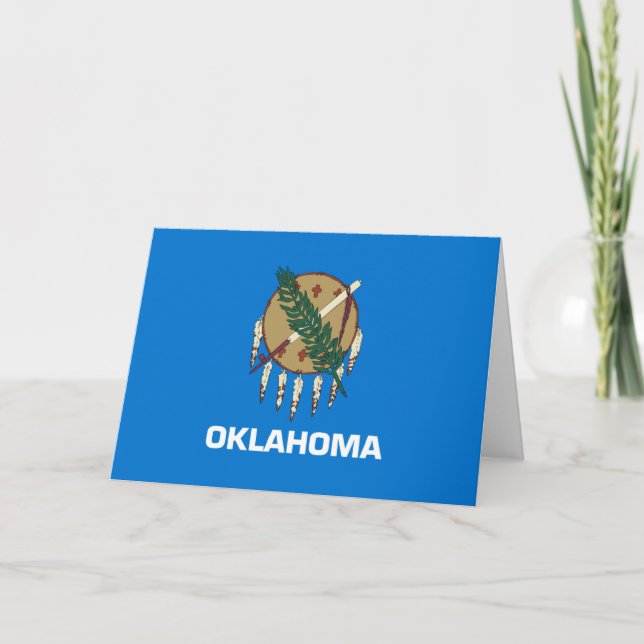 Cartão Oklahoman Flag, Flag of Oklahoma (Frente)