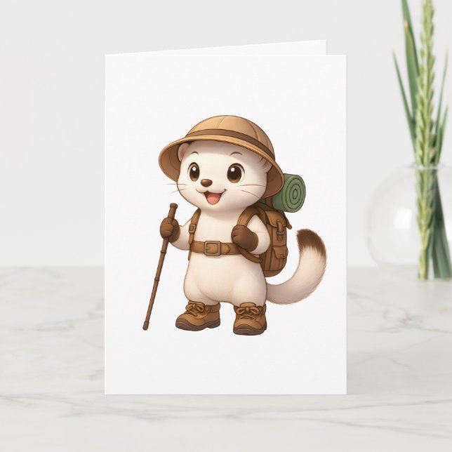 Cartão Okojo Adventure Greeting Card – Cute Kawaii Japane (Frente)
