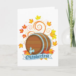 Cartão Oktoberfest Barrel Greeting Cards