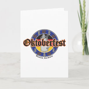 Cartão Oktoberfest Beer e Pretzels