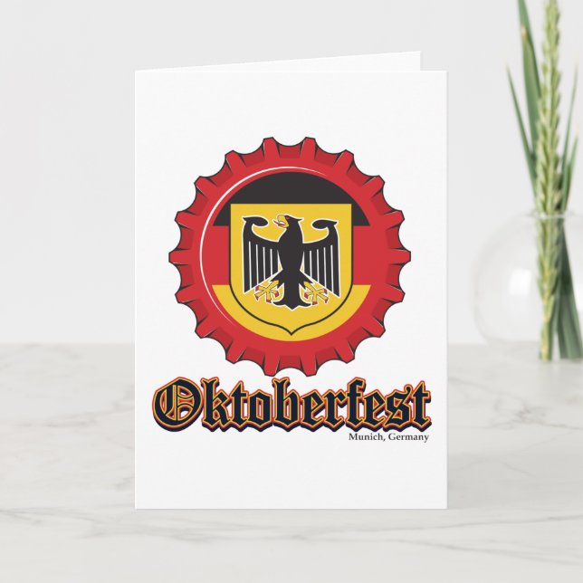 Cartão Oktoberfest Bottle Cap (Frente)