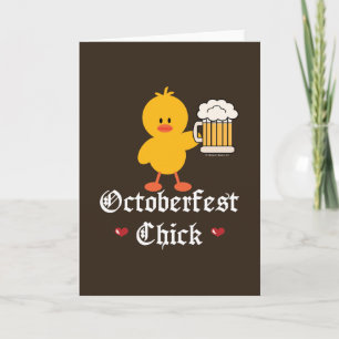 Cartão Oktoberfest Chick Greeting Card