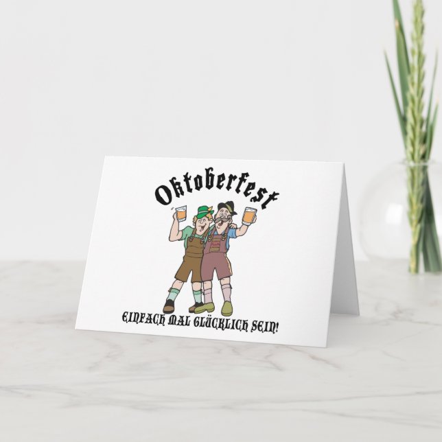 Cartão Oktoberfest EINFACH MAL GLÜCKLICH SEIN! (Frente)