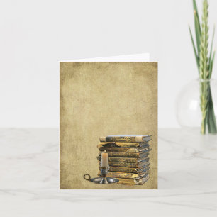 Cartão Ol Books & Candle- Prim Lil Note Cards