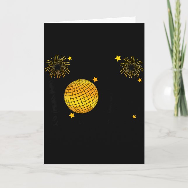 Cartão Olá 2026 Feliz Ano Novo 2026 Coquette Laço Disco  (Frente)