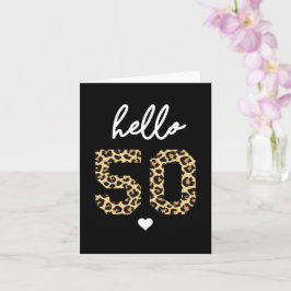 Cartão Olá 50- Presente de aniversário de 50 anos Outfit