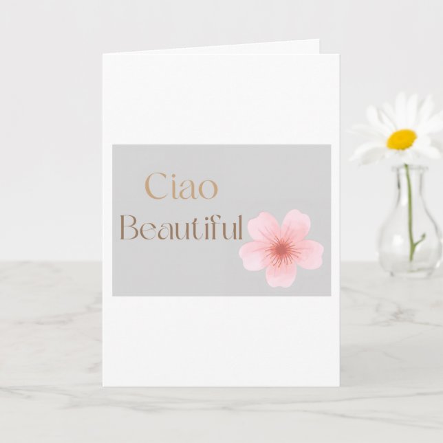 Cartão Olá Bela, Elegante Presente Floral (Planta pequena)