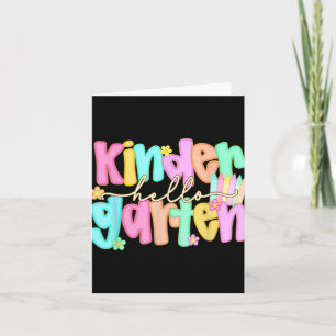 Cartão Olá, Camisa Do Jardim De Infância Primeiro Dia De 