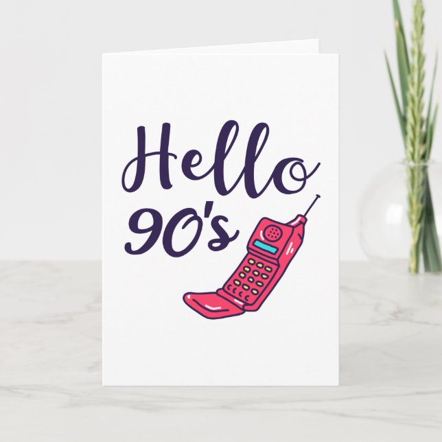 Cartão Olá celular dos anos 90 (Frente)