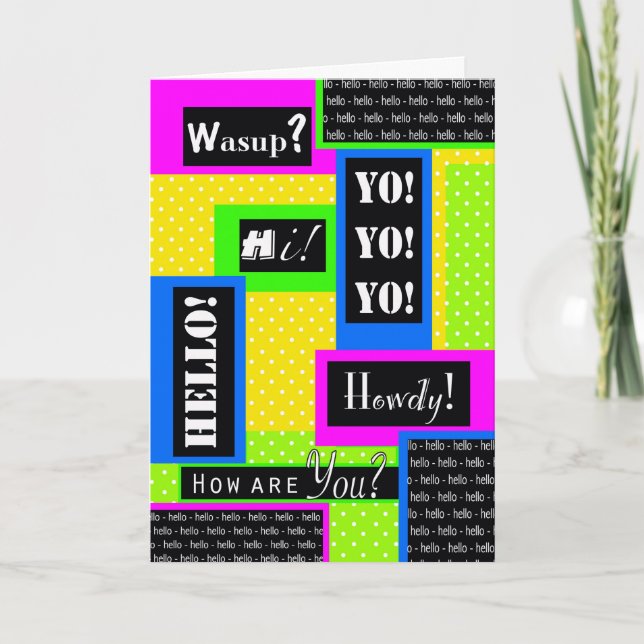 Cartão Olá! Como está, para Amigo, Dentro Poem? (Frente)