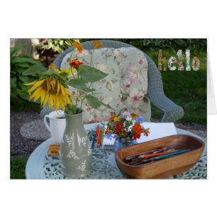 Cartão Olá do Jardim