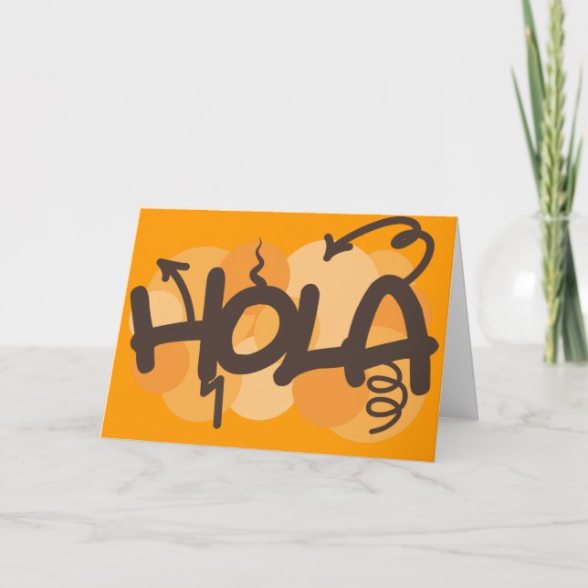 Cartão Olá em espanhol (Frente)