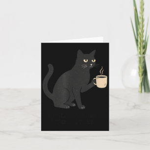 Cartão Olá Escuridão Velho Amigo Gato E Café Halloween