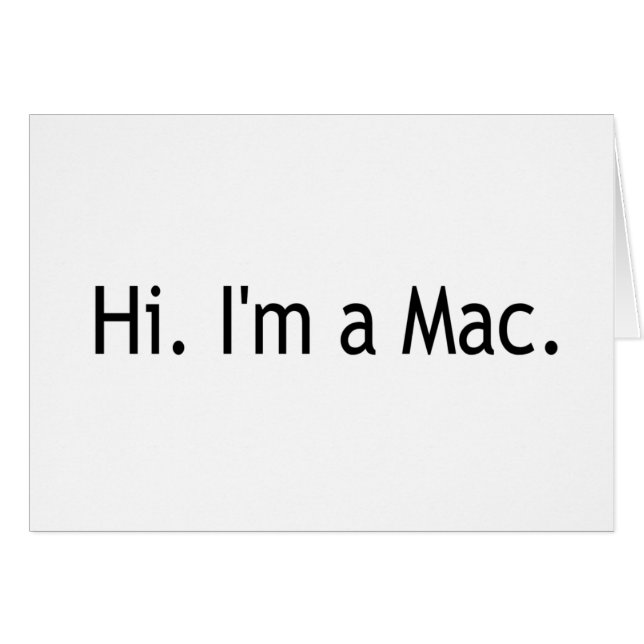 Cartão Olá! eu sou um Mac (Frente Horizontal)