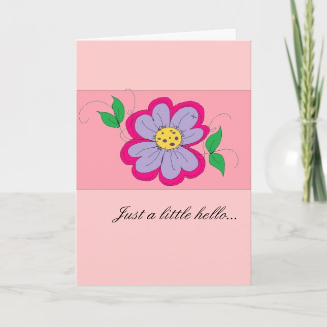 Cartão Olá notecard - em branco dentro (Frente)