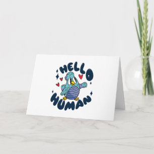 Cartão Olá, pássaro bonitinho.