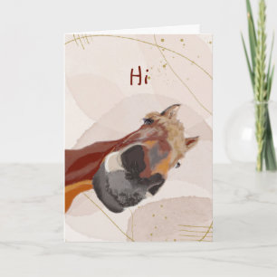 Cartão Olá, Pensando em seu Cavalo Engraçado Olhando para