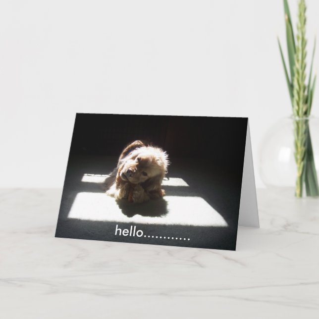 CARTÃO OLÁ, PENSANDO EM VOCÊS AMIGOS OU FAMÍLIA (Frente)