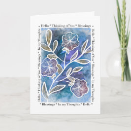 Cartão Olá, pensando em vozes com tinta alcoólica