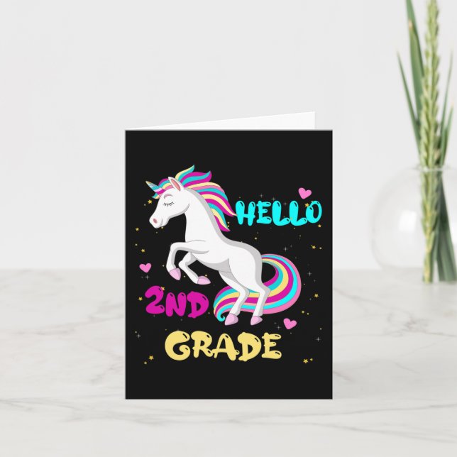 Cartão Olá, segundo Primeiro Dia do Segundo Ano Aqui I (Frente)