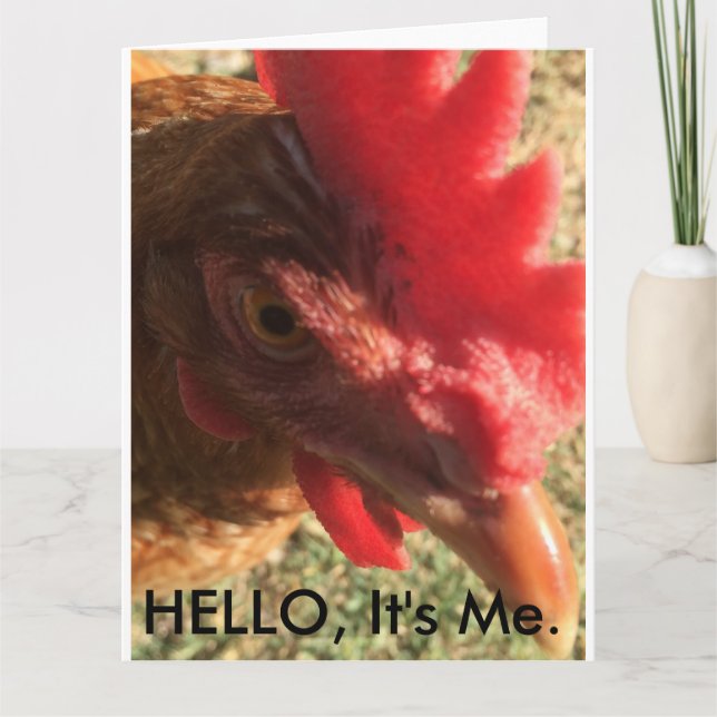 Cartão Olá, sou eu. Frango (Frente)