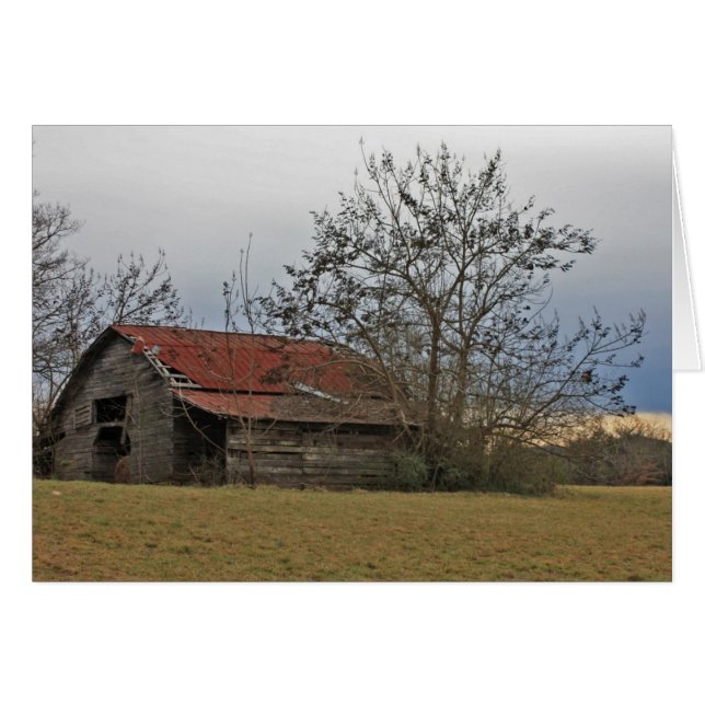 Cartão Old Barn (Frente horizontal)
