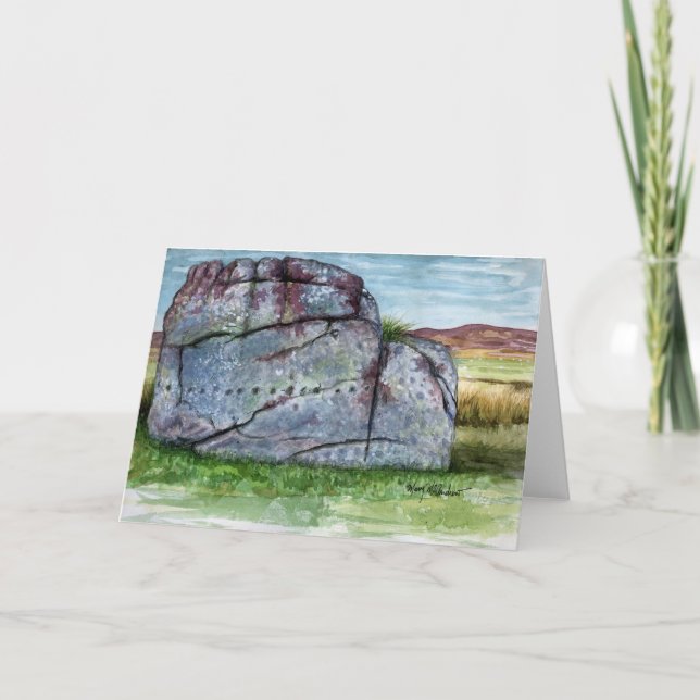 Cartão "Old Bewick" Rock Art - Northumberland Note Card (Frente)