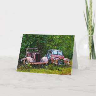 Cartão Old Cars Birthday Card