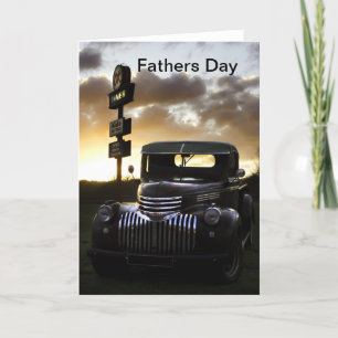 Cartão Old Chevy Truck Fathers Day Card