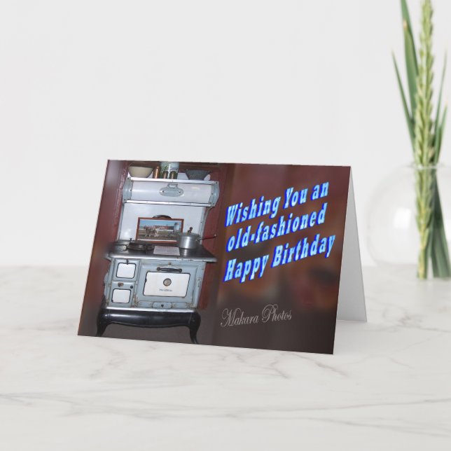 Cartão Old Fashioned Birthday (Frente)