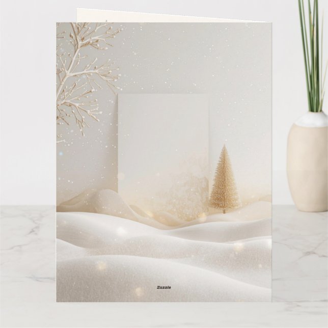 Cartão Old-Fashioned Christmas Magic; Holiday Greeting (Verso)