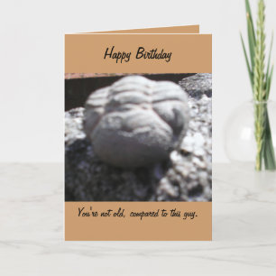 Cartão OLD FOSSIL FACE birthday card