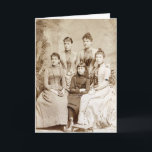 Cartão Old Friends<br><div class="desc">Girlfriends tell it like it is! Old-fashioned portrait of 4 women and a young girl http://www.zazzle.com/old_friends_card-137465578589651724?rf=238873233638756321&CMPN=zBookmarklet http://zazzle.cathyhull.com/</div>