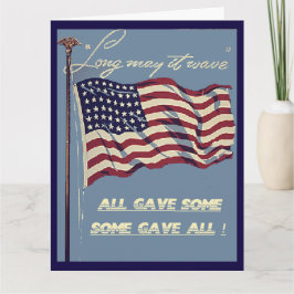 Cartão Old Glory, Long May It Wave Big Greeting Card