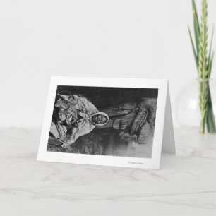 Cartão Old Indian Witch Doctor in Alaska Photograph