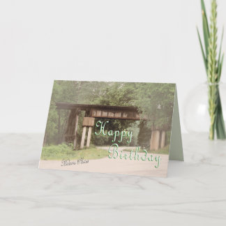 Cartão Old Railroad Trestle Birthday-customize