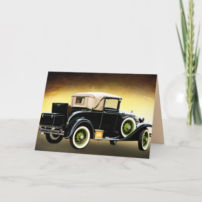 Cartão old timer car greeting card (Frente)