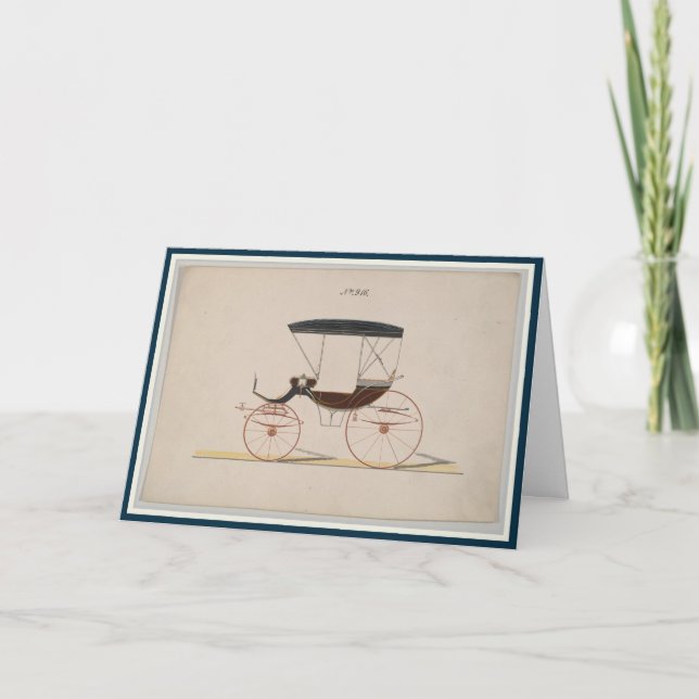 Cartão Old Timey Buggy Greeting Card (Frente)