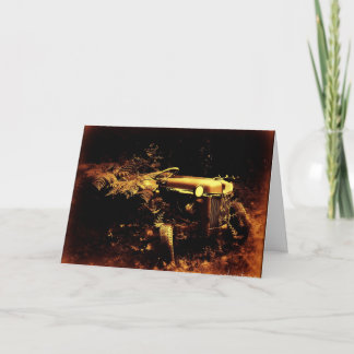 Cartão Old tractor sepia Father's Day card