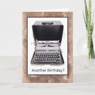 Cartão Old Typewriter Birthday Card