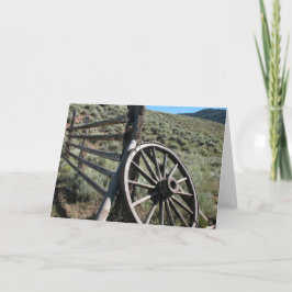 Cartão Old West Wagon Wheel